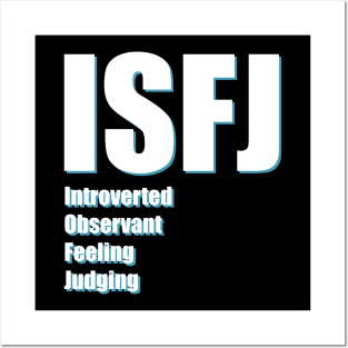 ISFJ The Defender MBTI types 10B Myers Briggs personality Posters and Art